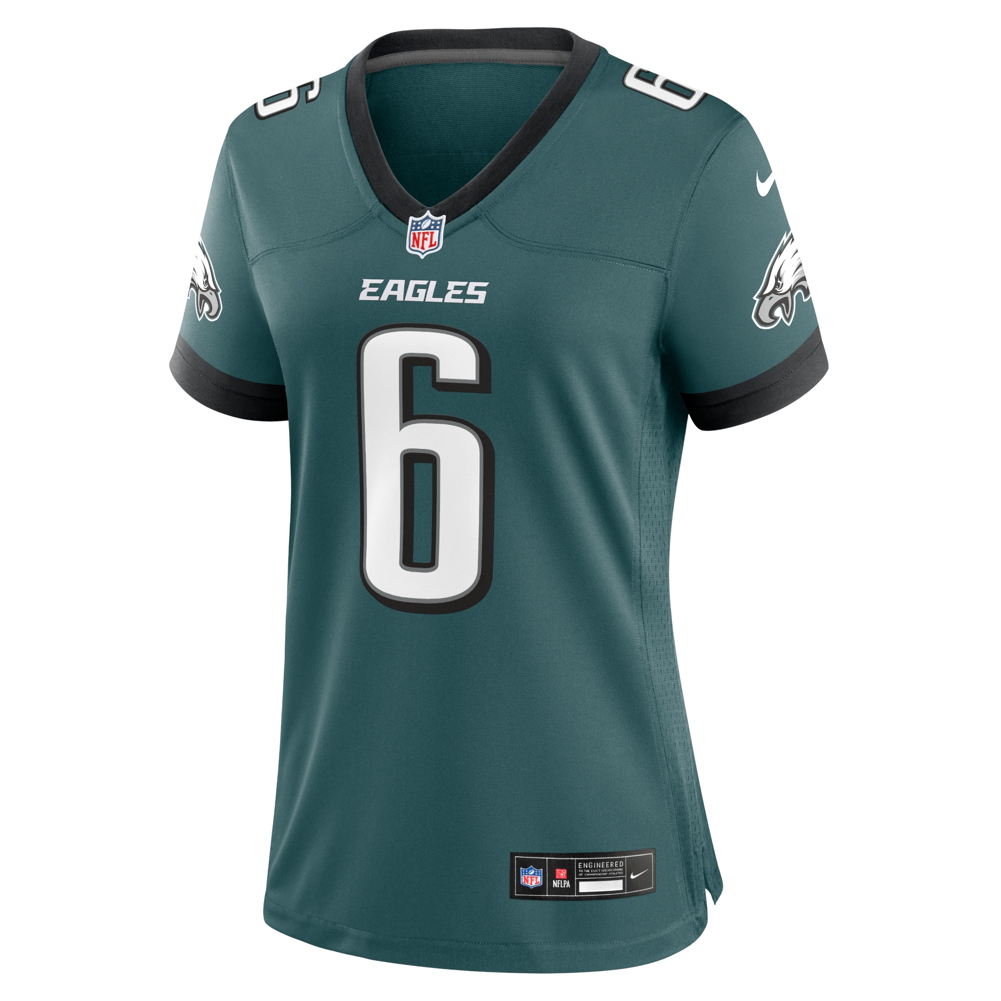 Women's Philadelphia Eagles DeVonta Smith Midnight Green Team Game Jersey JS7406 nicesnker - Image 2