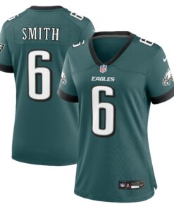 Women's Philadelphia Eagles DeVonta Smith Midnight Green Team Game Jersey JS7406 nicesnker