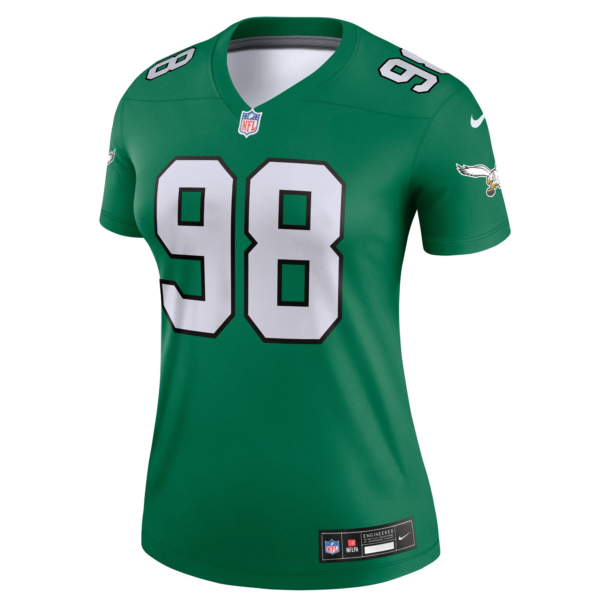 Women's Philadelphia Eagles Jalen Carter Kelly Green Alternate Legend Player Performance Top JS9026 nicesnker - Image 2