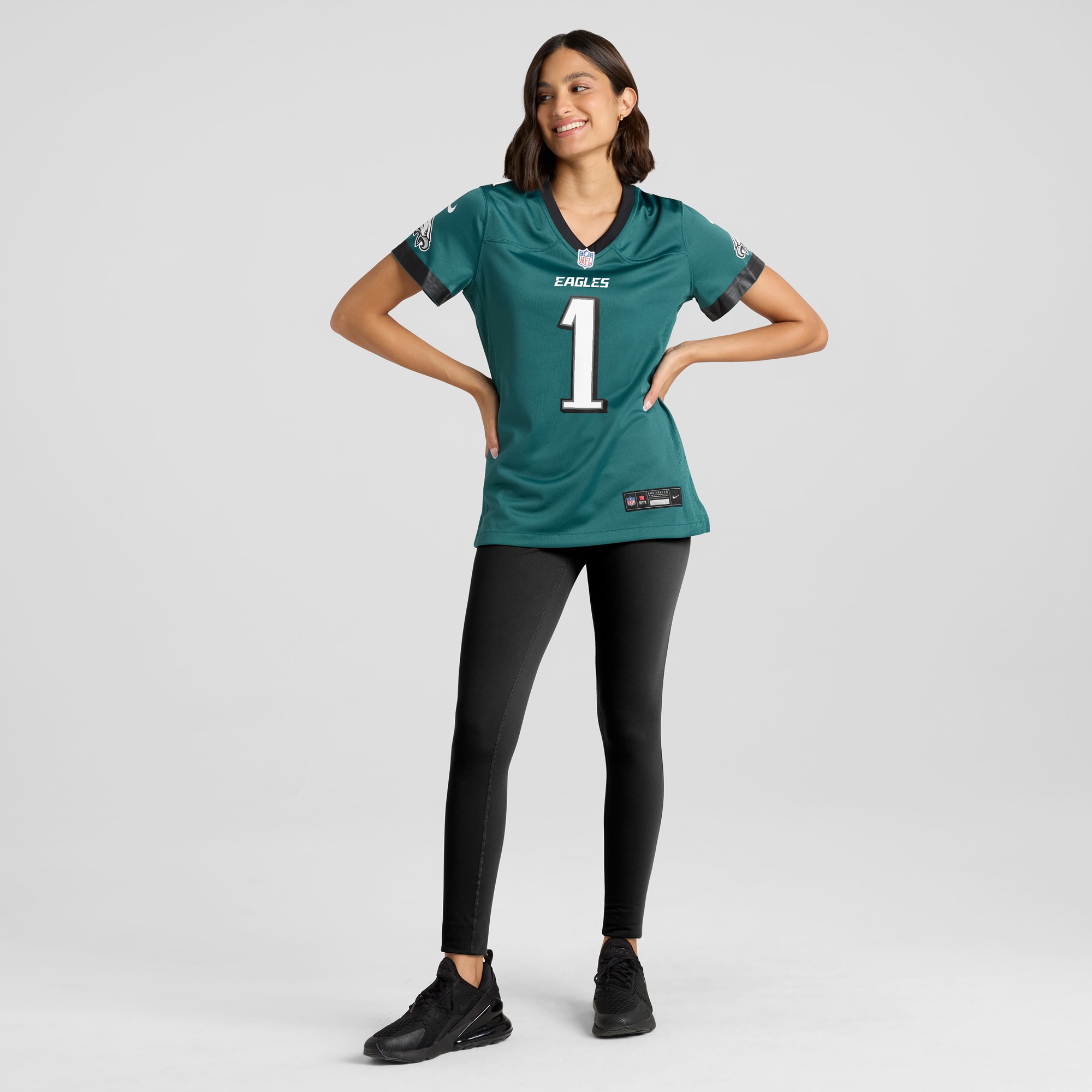 Women's Philadelphia Eagles Midnight Green #1 Mom Game Jersey JS8865 nicesnker - Image 4