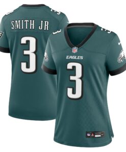 Women's Philadelphia Eagles Nolan Smith Midnight Green Team Game Jersey JS9160 nicesnker