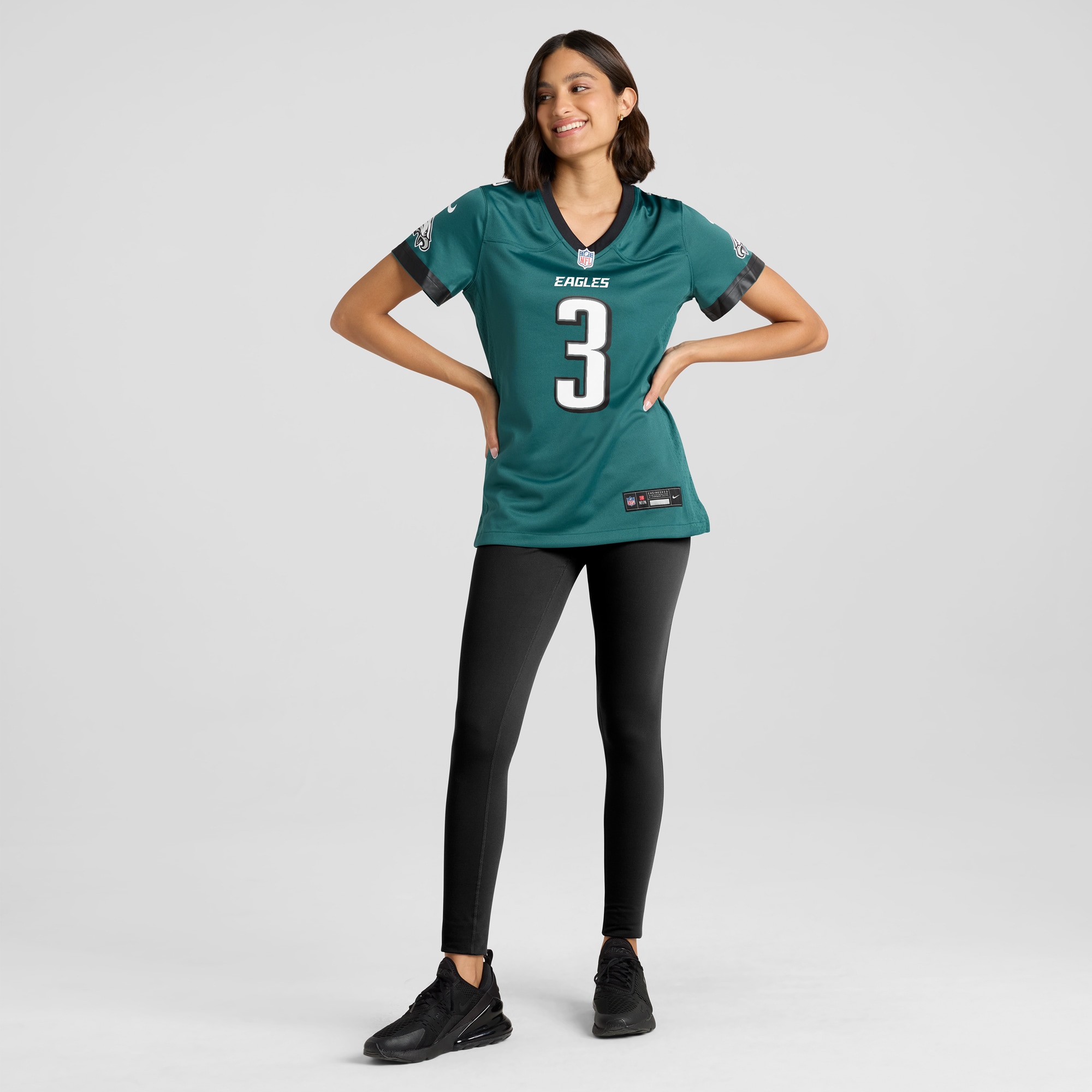 Women's Philadelphia Eagles Nolan Smith Midnight Green Team Game Jersey JS9160 nicesnker - Image 4