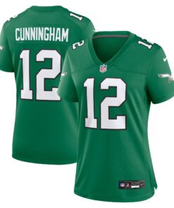 Women's Philadelphia Eagles Randall Cunningham Kelly Green Alternate Game Jersey JS3285 nicesnker