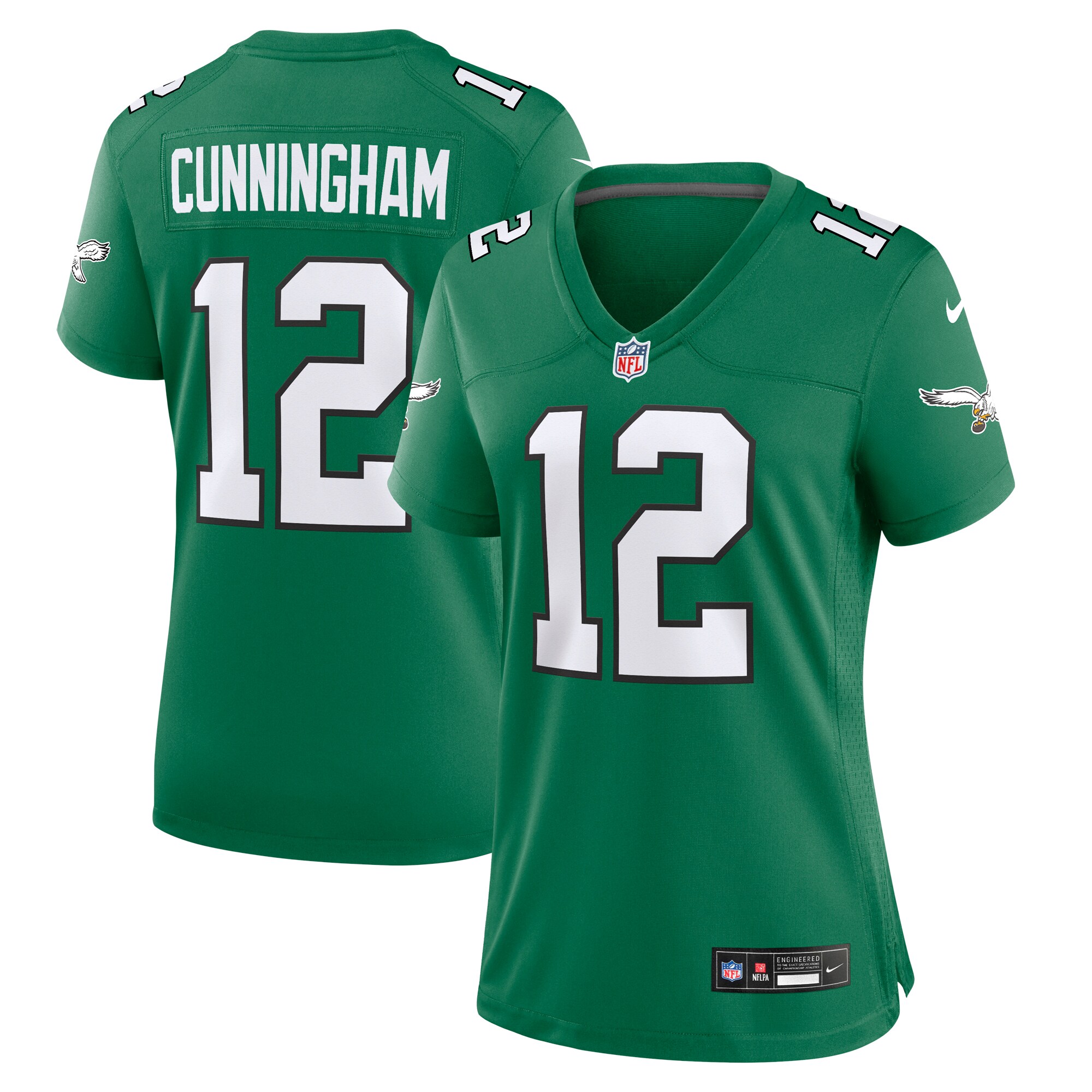 Women's Philadelphia Eagles Randall Cunningham Kelly Green Alternate Game Jersey JS3285 nicesnker