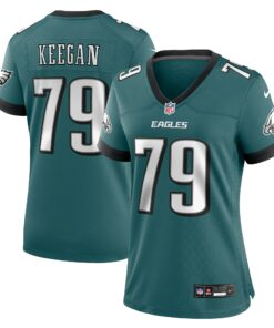 Women's Philadelphia Eagles Trevor Keegan Midnight Green Team Game Jersey JS3585 nicesnker