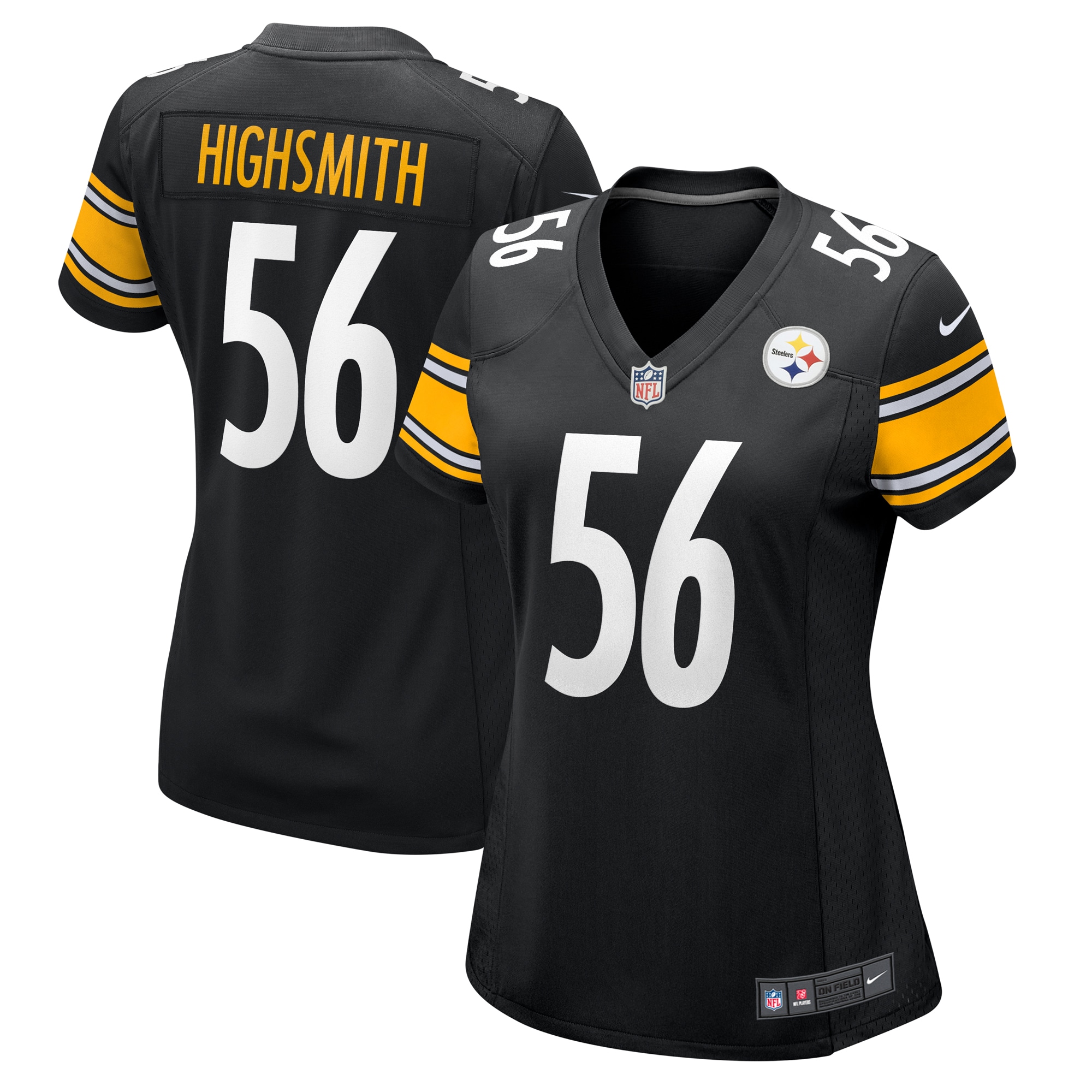 Women's Pittsburgh Steelers Alex Highsmith Black Game Jersey JS2698 nicesnker