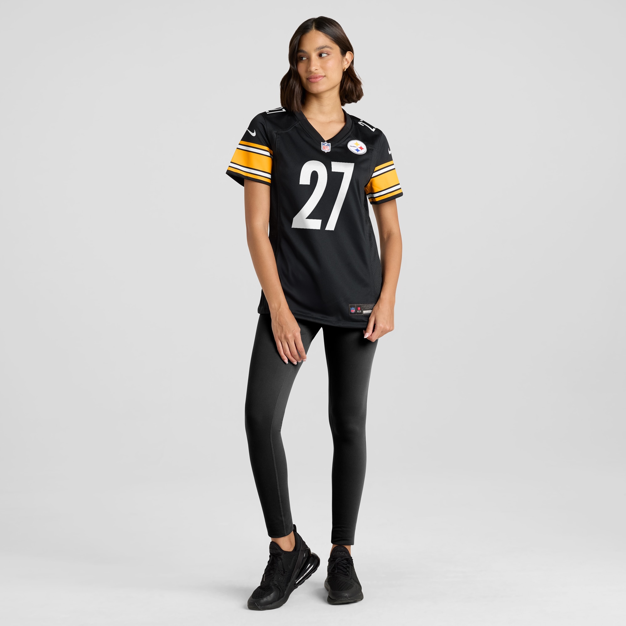 Women's Pittsburgh Steelers Cory Trice Black Game Jersey JS9499 nicesnker - Image 4