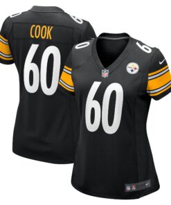 Women's Pittsburgh Steelers Dylan Cook Black Game Jersey JS3579 nicesnker
