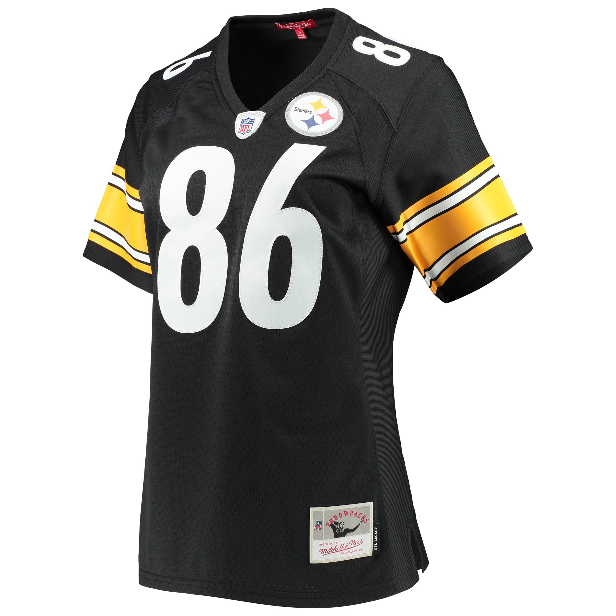 Women's Pittsburgh Steelers Hines Ward Mitchell & Ness Black Legacy Player Jersey JS4070 nicesnker - Image 2