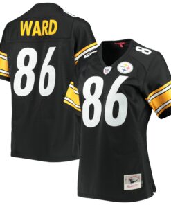 Women's Pittsburgh Steelers Hines Ward Mitchell & Ness Black Legacy Player Jersey JS4070 nicesnker