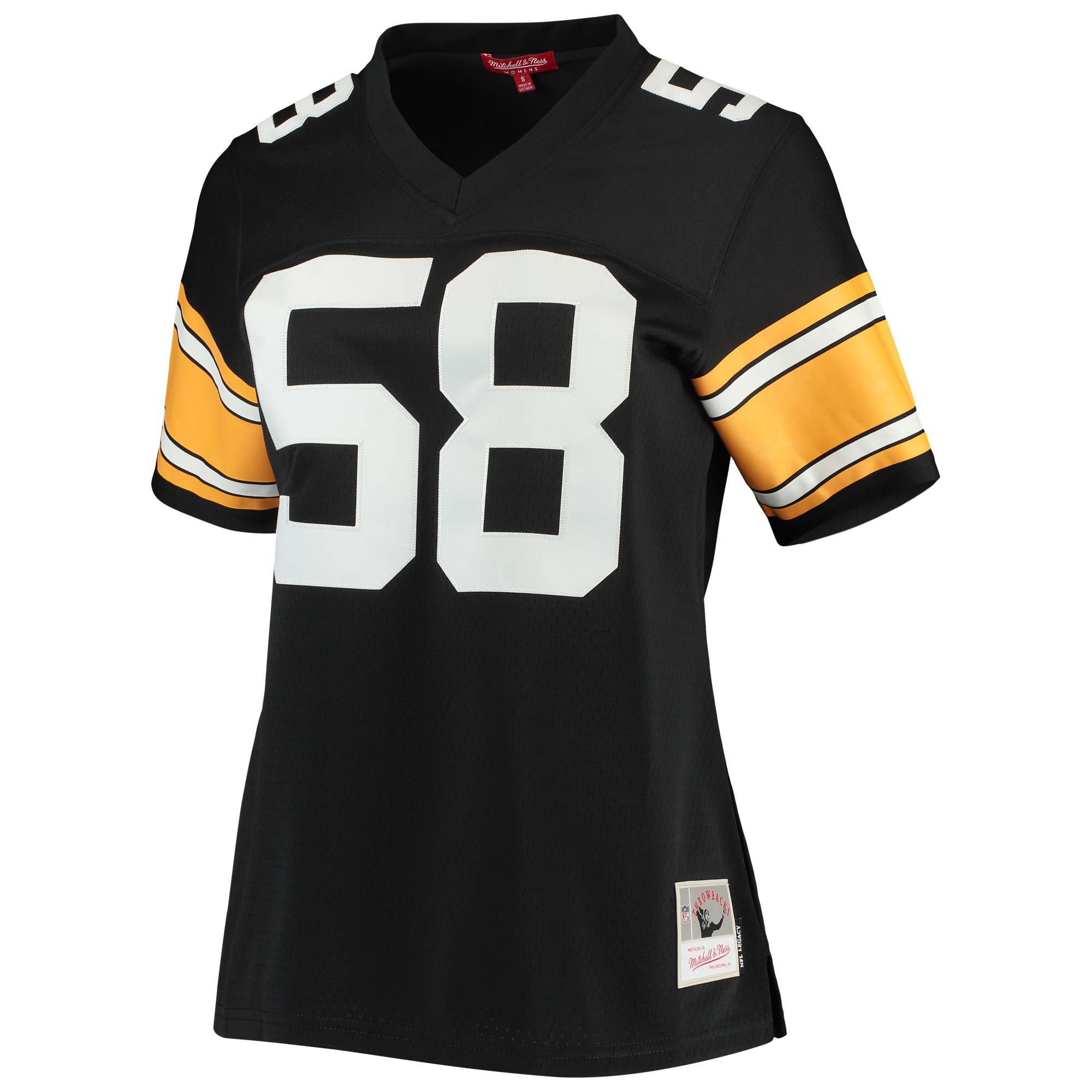 Women's Pittsburgh Steelers Jack Lambert Mitchell & Ness Black Legacy Player Jersey JS2365 nicesnker - Image 2