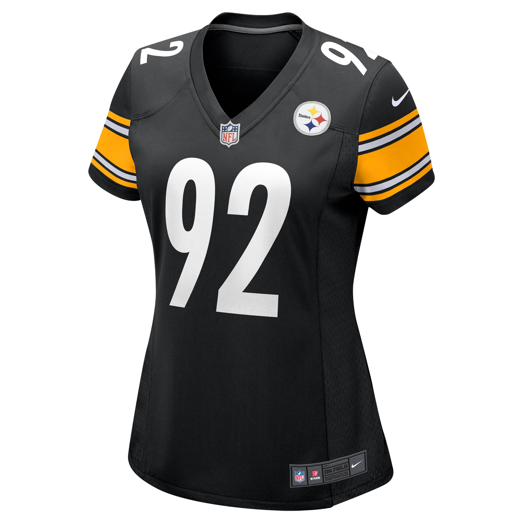 Women's Pittsburgh Steelers James Harrison Black Retired Game Jersey JS2520 nicesnker - Image 2