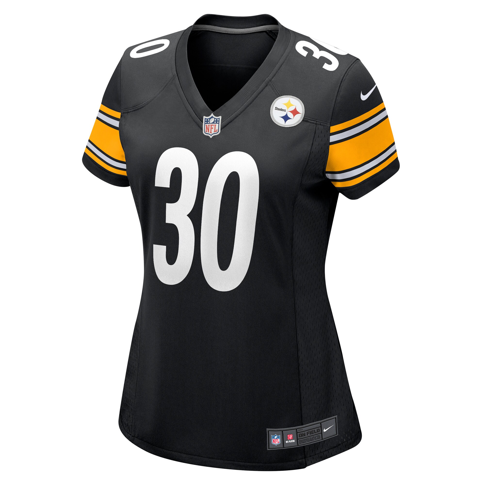 Women's Pittsburgh Steelers Jaylen Warren Black Game Player Jersey JS3645 nicesnker - Image 2
