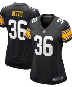 Women's Pittsburgh Steelers Jerome Bettis Black Retired Player Jersey JS4695 nicesnker