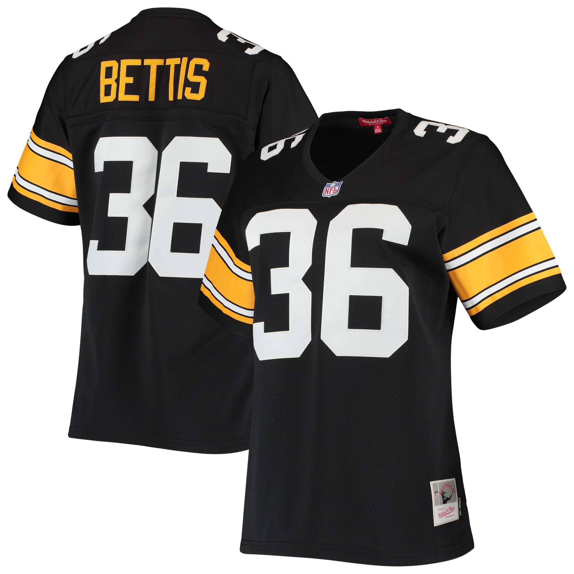 Women's Pittsburgh Steelers Jerome Bettis Mitchell & Ness Black 1996 Legacy Jersey JS6924 nicesnker