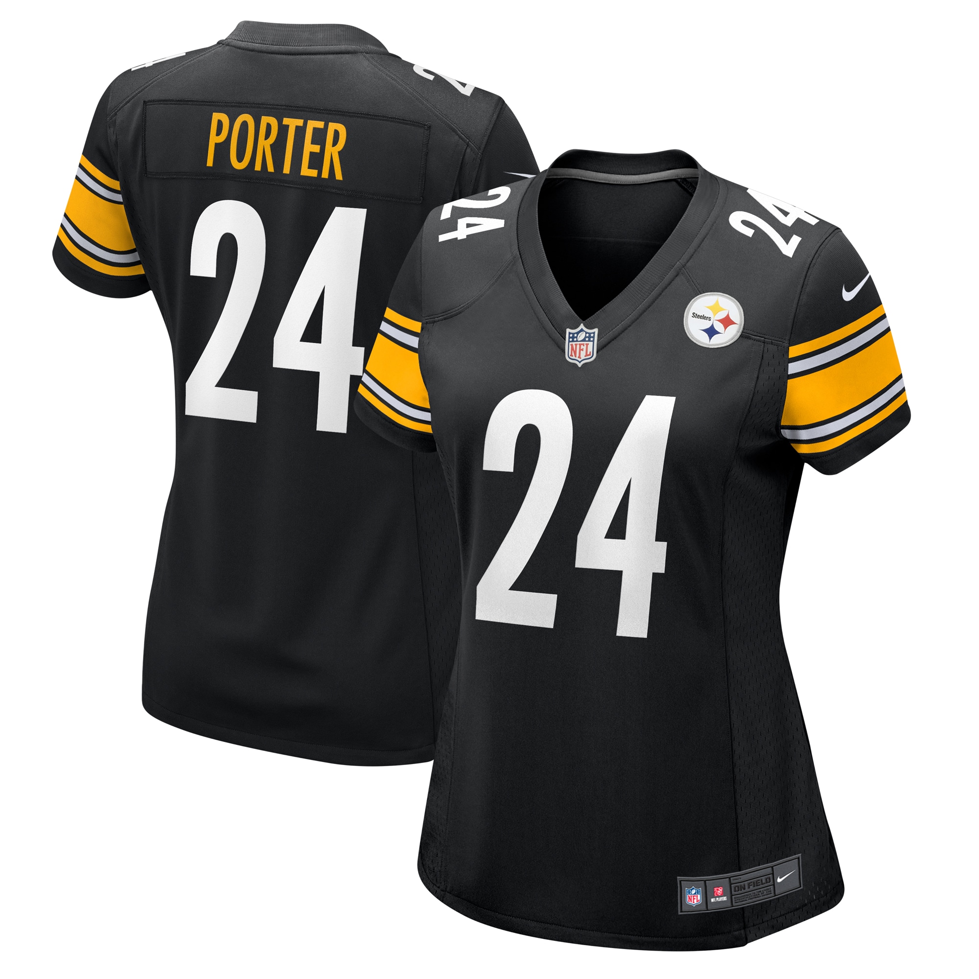 Women's Pittsburgh Steelers Joey Porter Jr. Black Game Jersey JS3575 nicesnker