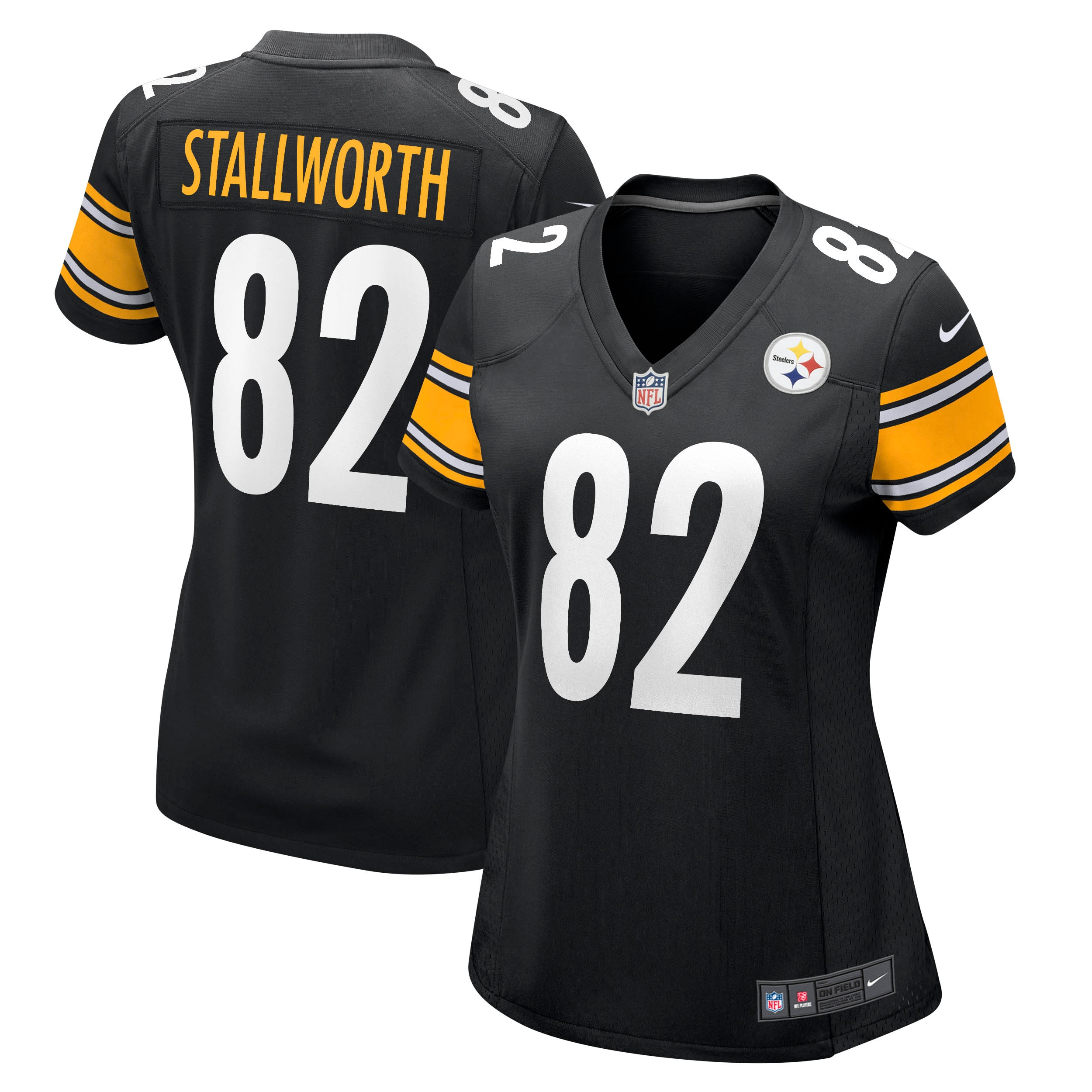 Women's Pittsburgh Steelers John Stallworth Black Retired Player Jersey JS8746 nicesnker