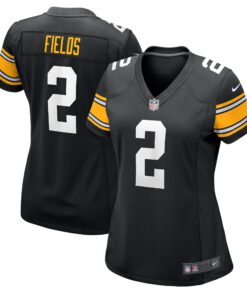 Women's Pittsburgh Steelers Justin Fields Black Alternate Game Jersey JS8275 nicesnker