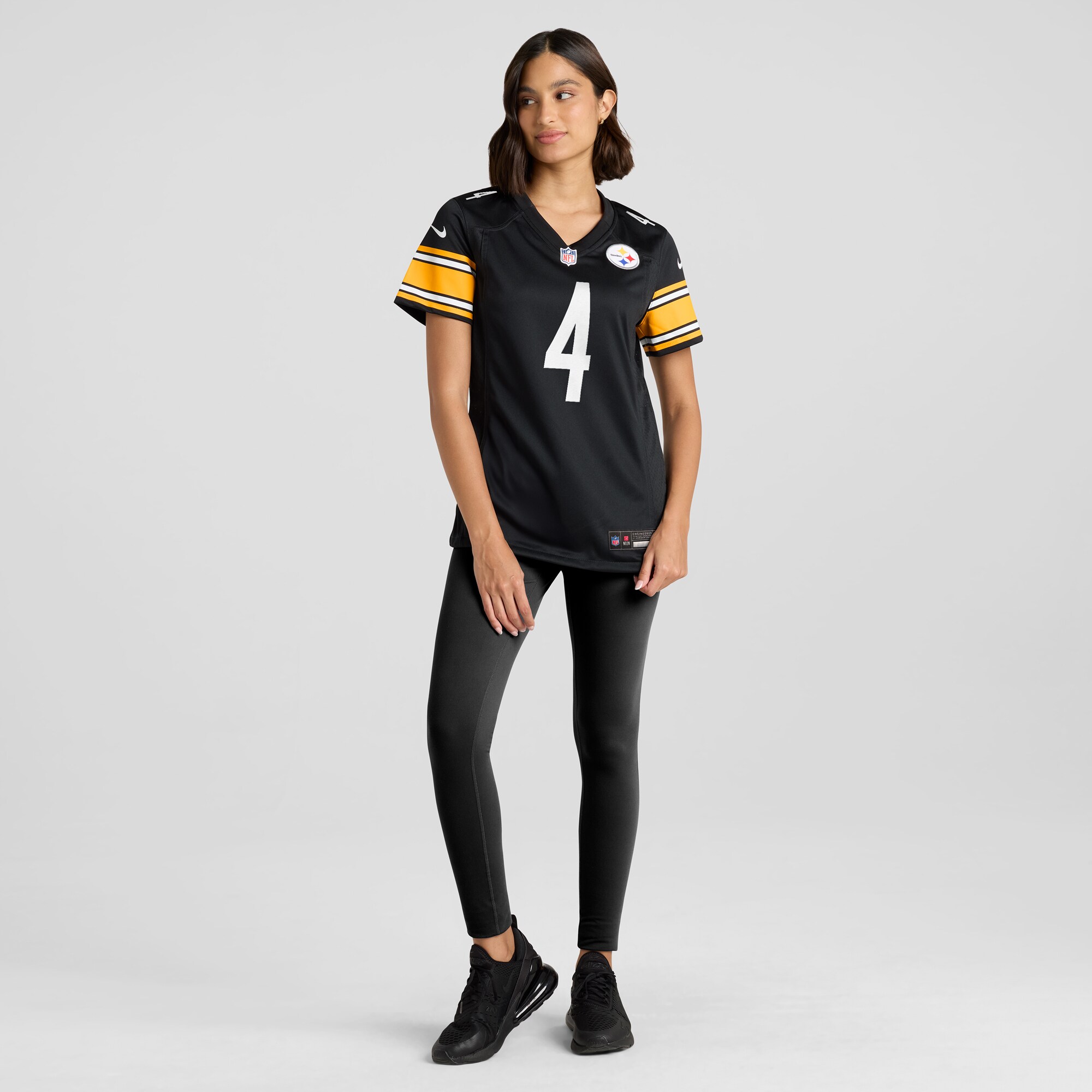 Women's Pittsburgh Steelers Kyle Allen Black Game Jersey JS8431 nicesnker - Image 4
