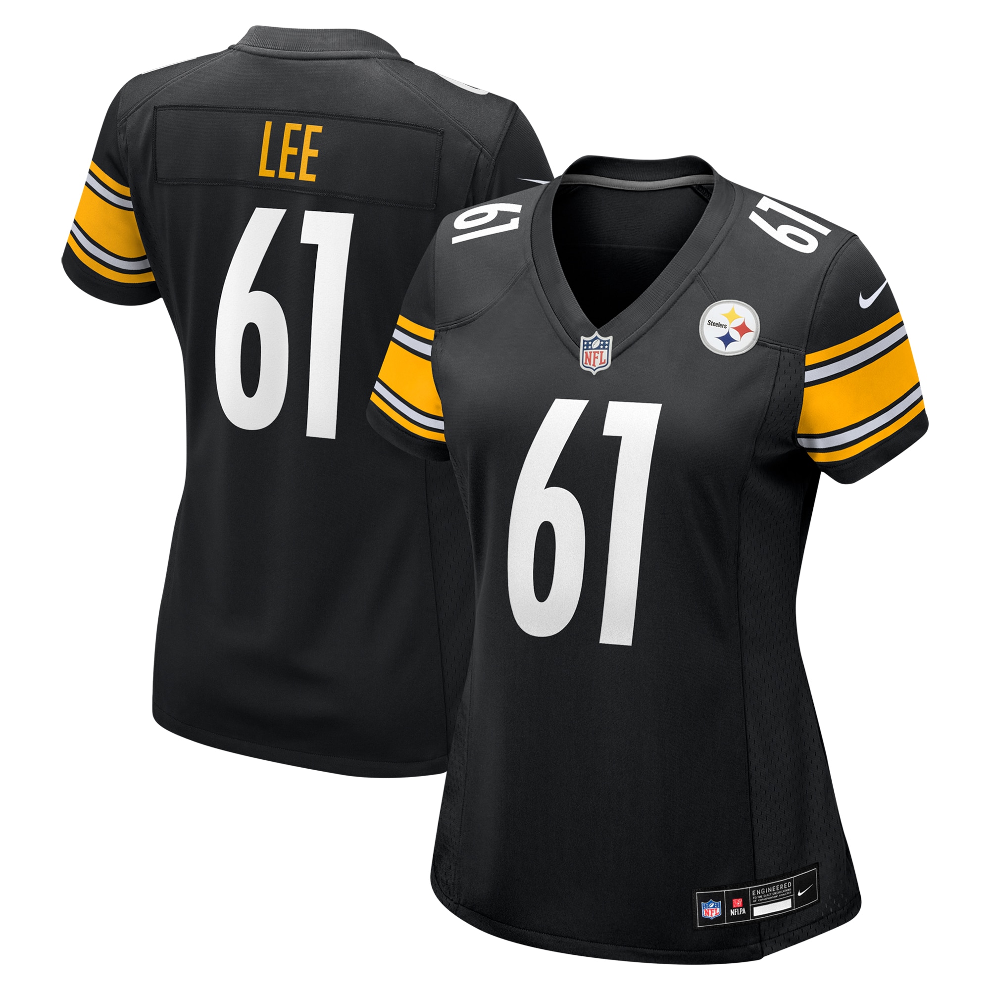 Women's Pittsburgh Steelers Logan Lee Black Game Jersey JS7611 nicesnker