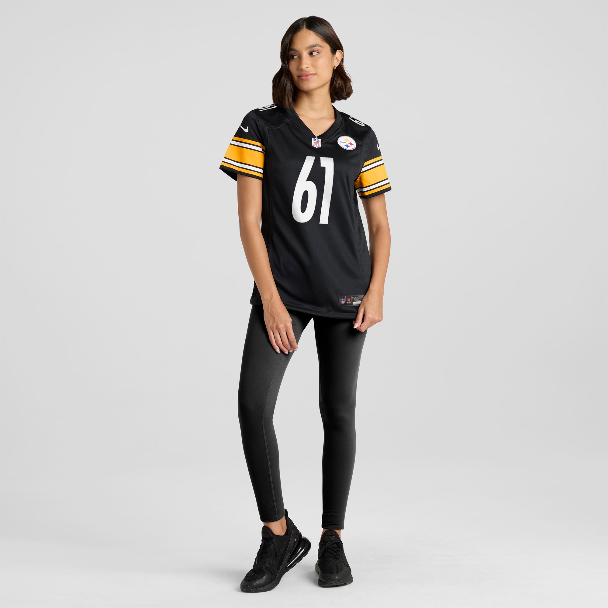 Women's Pittsburgh Steelers Logan Lee Black Game Jersey JS7611 nicesnker - Image 4