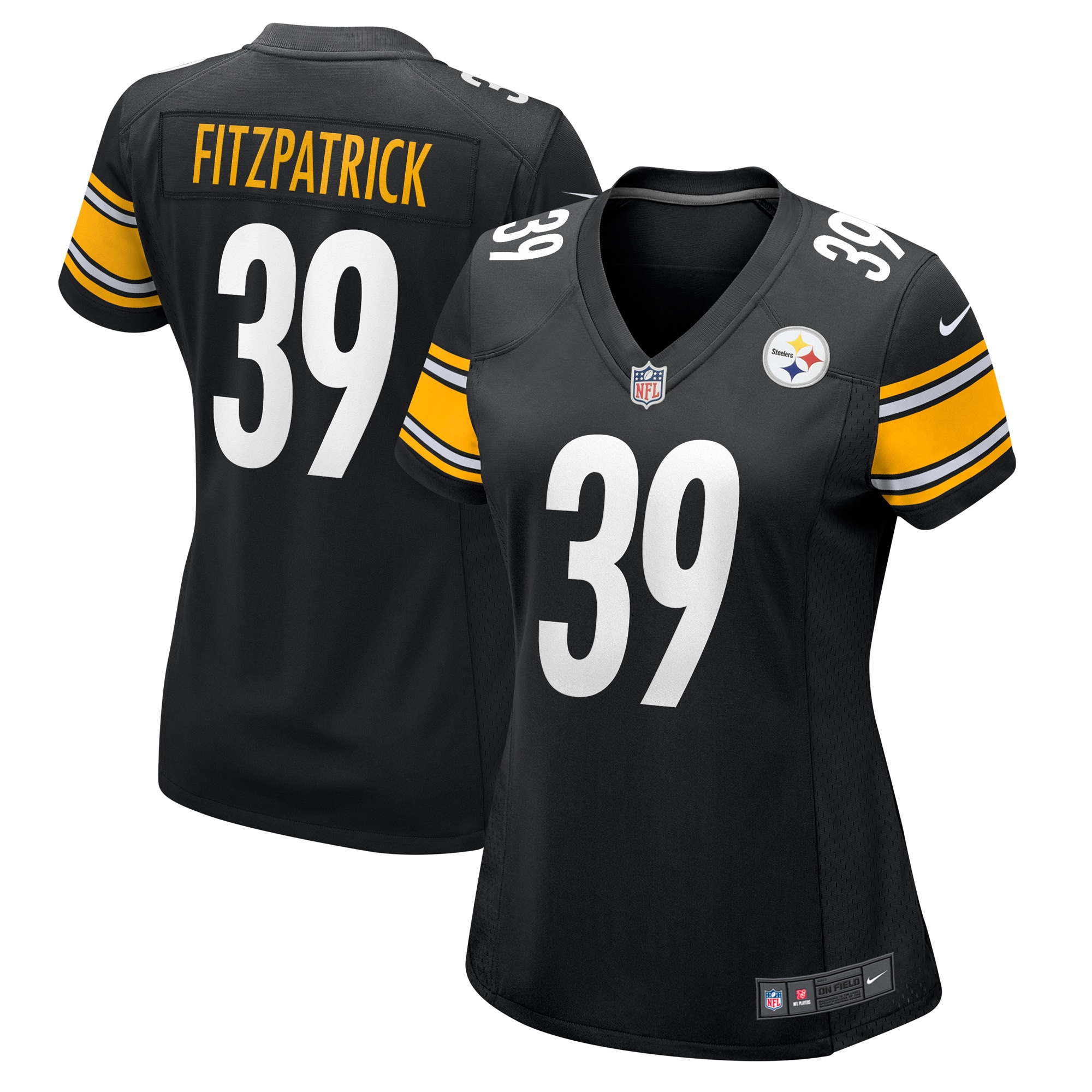 Women's Pittsburgh Steelers Minkah Fitzpatrick Black Game Jersey JS2076 nicesnker