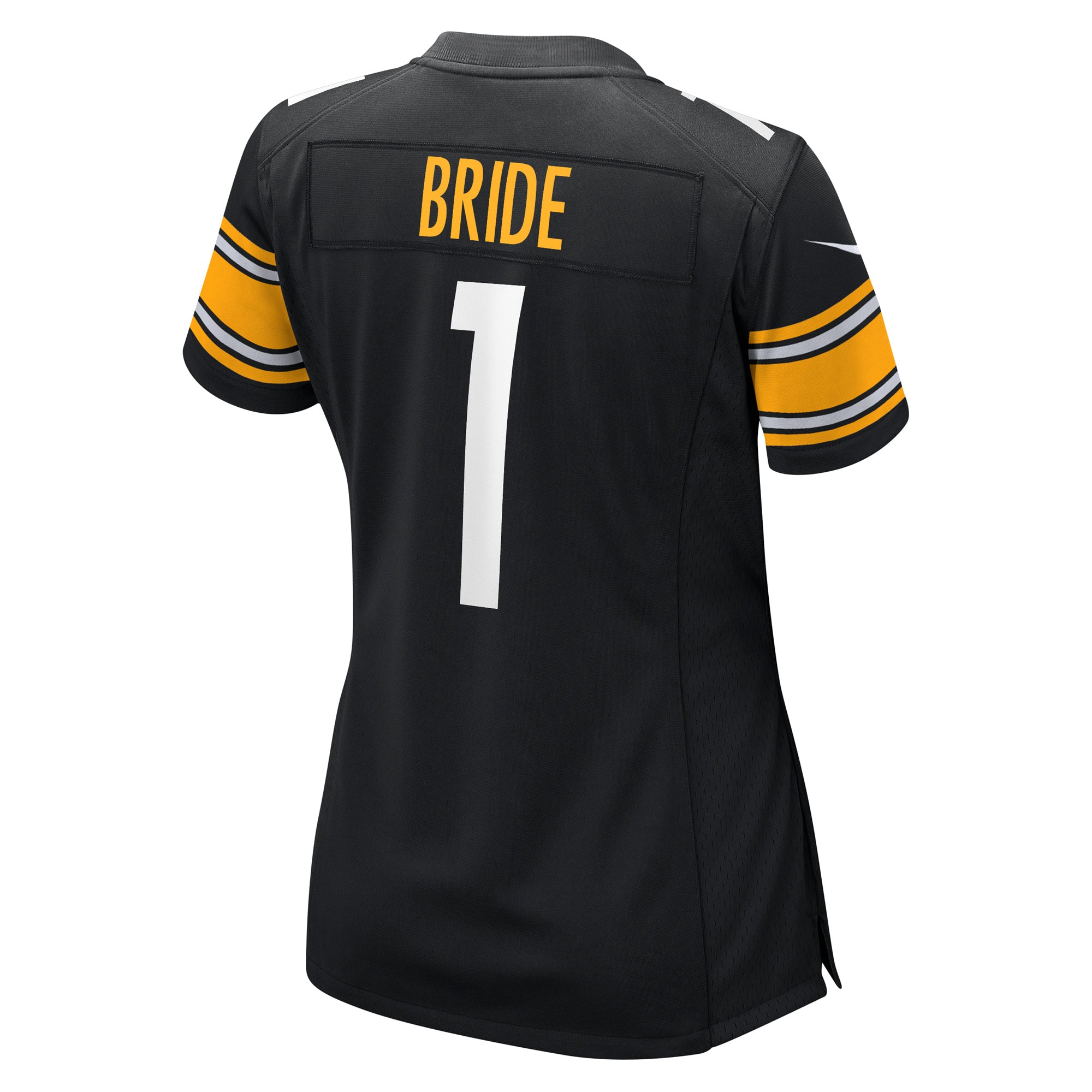 Women's Pittsburgh Steelers Number 1 Bride Black Game Jersey JS8902 nicesnker - Image 3