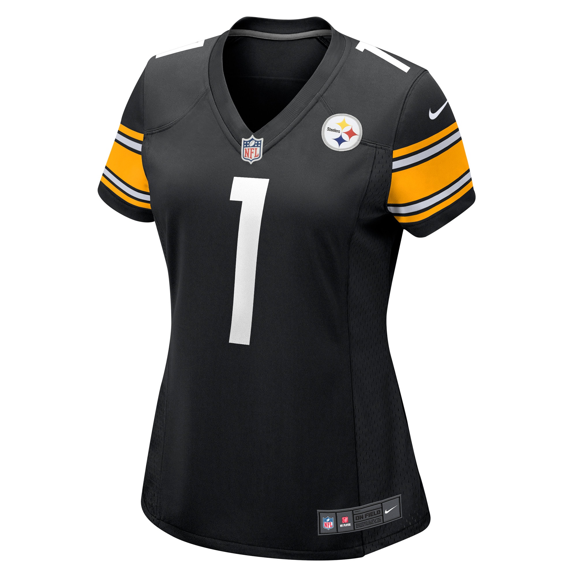 Women's Pittsburgh Steelers Number 1 Bride Black Game Jersey JS8902 nicesnker - Image 2