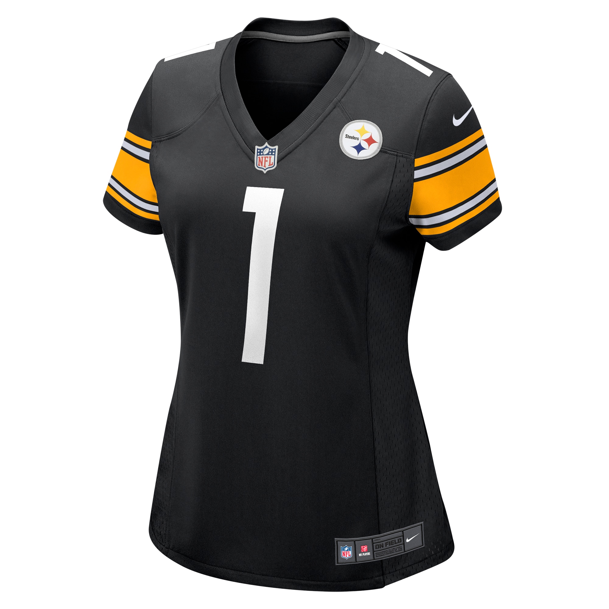 Women's Pittsburgh Steelers Number 1 Mom Black Game Jersey JS3229 nicesnker - Image 2