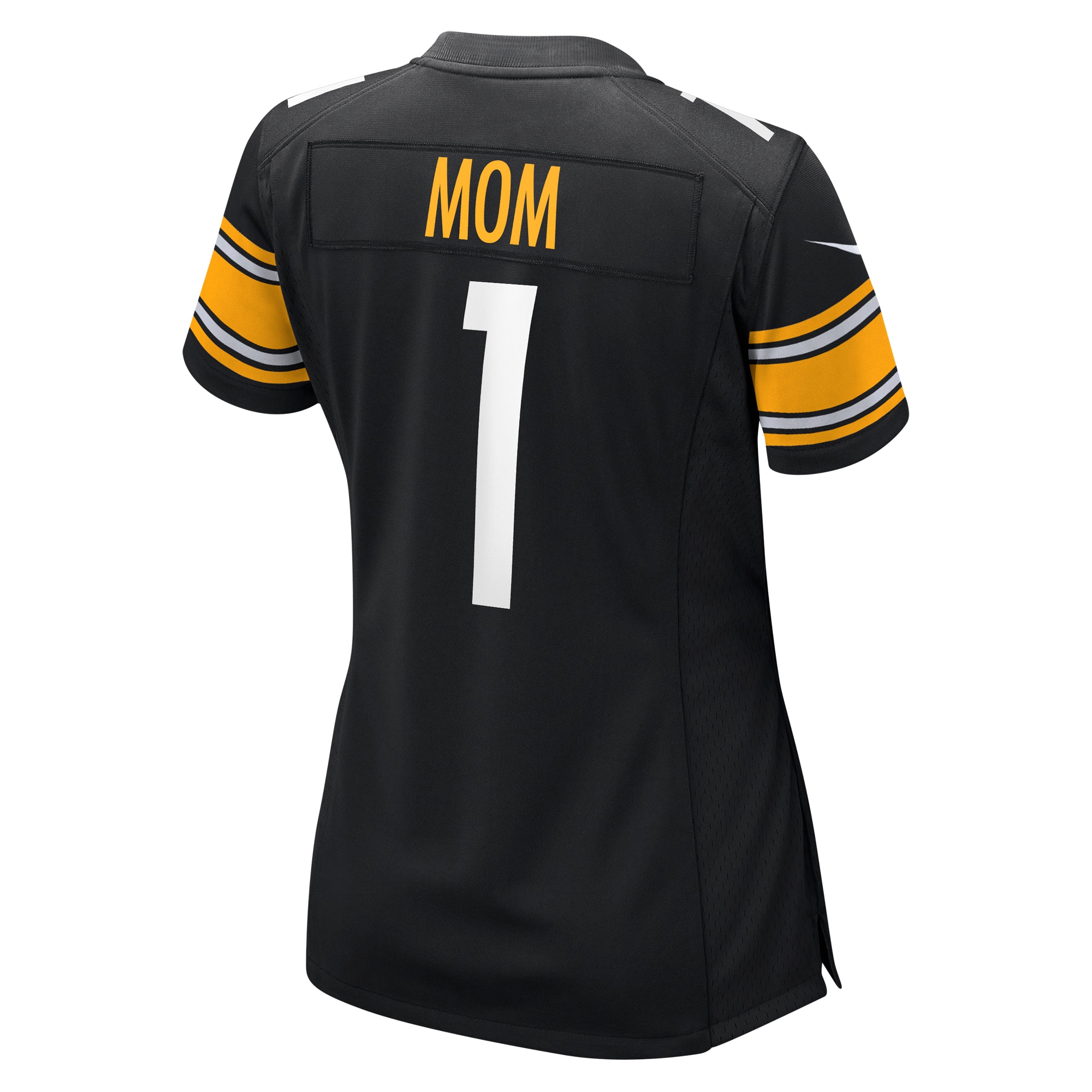 Women's Pittsburgh Steelers Number 1 Mom Black Game Jersey JS3229 nicesnker - Image 3