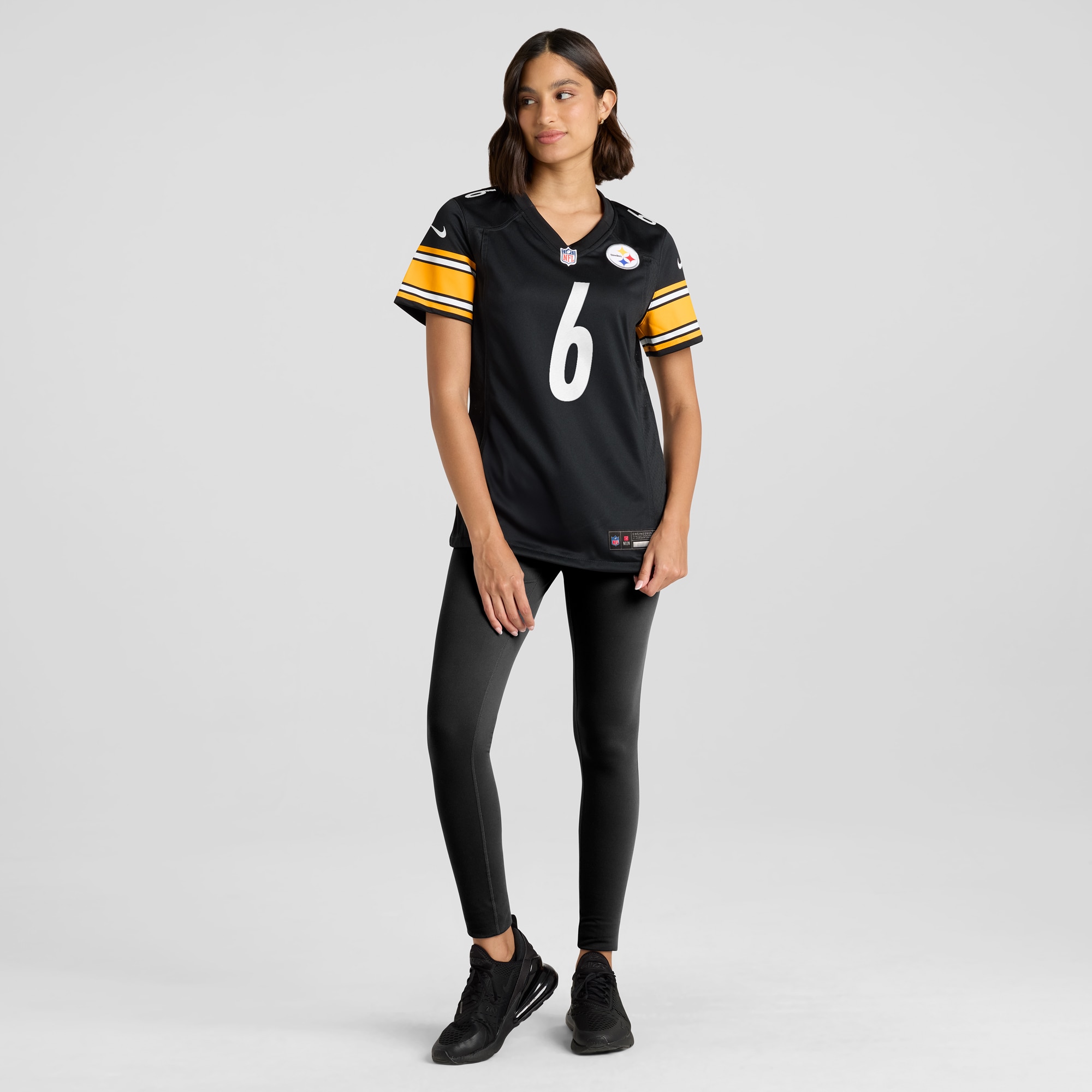 Women's Pittsburgh Steelers Patrick Queen Black Game Player Jersey JS5030 nicesnker - Image 4