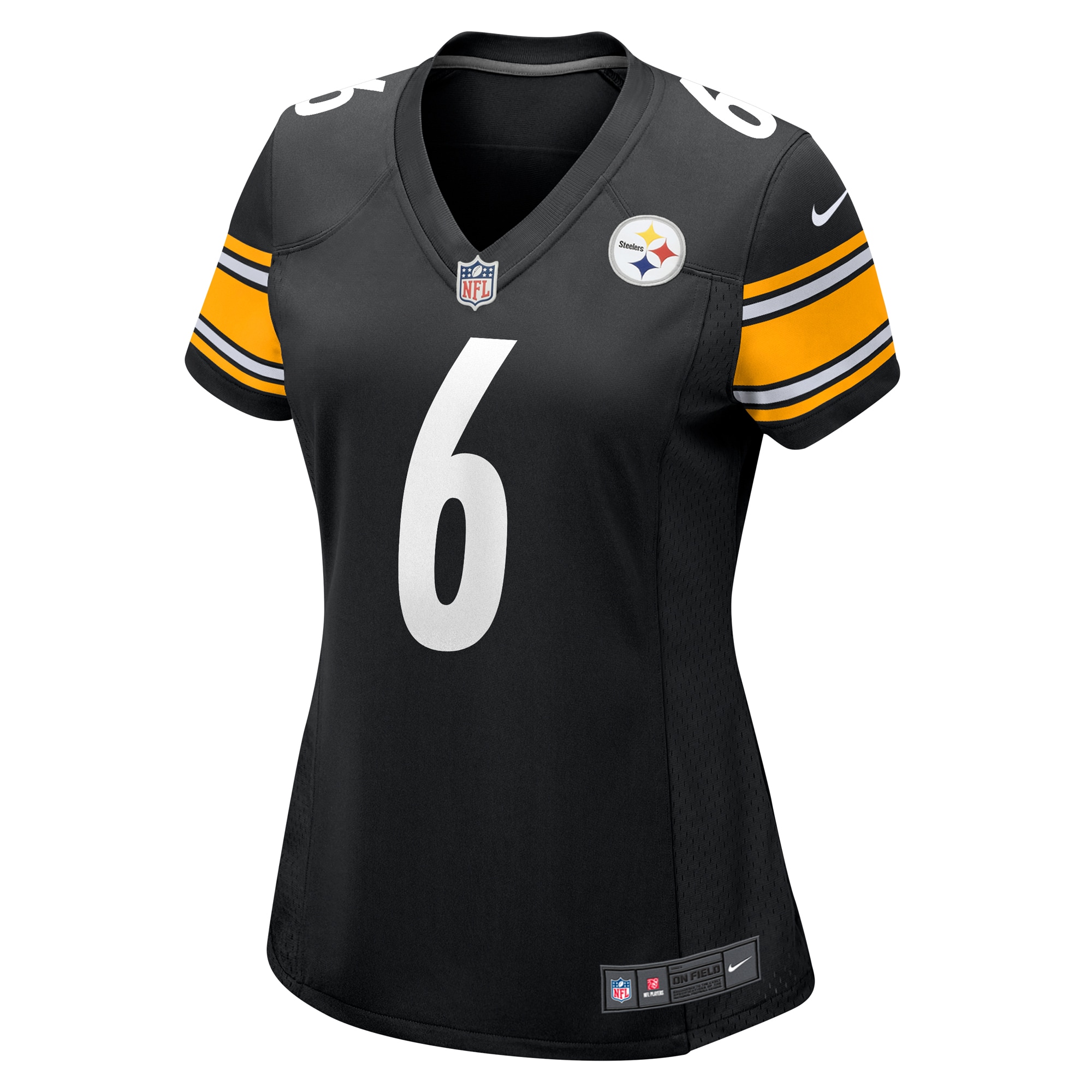 Women's Pittsburgh Steelers Patrick Queen Black Game Player Jersey JS5030 nicesnker - Image 2