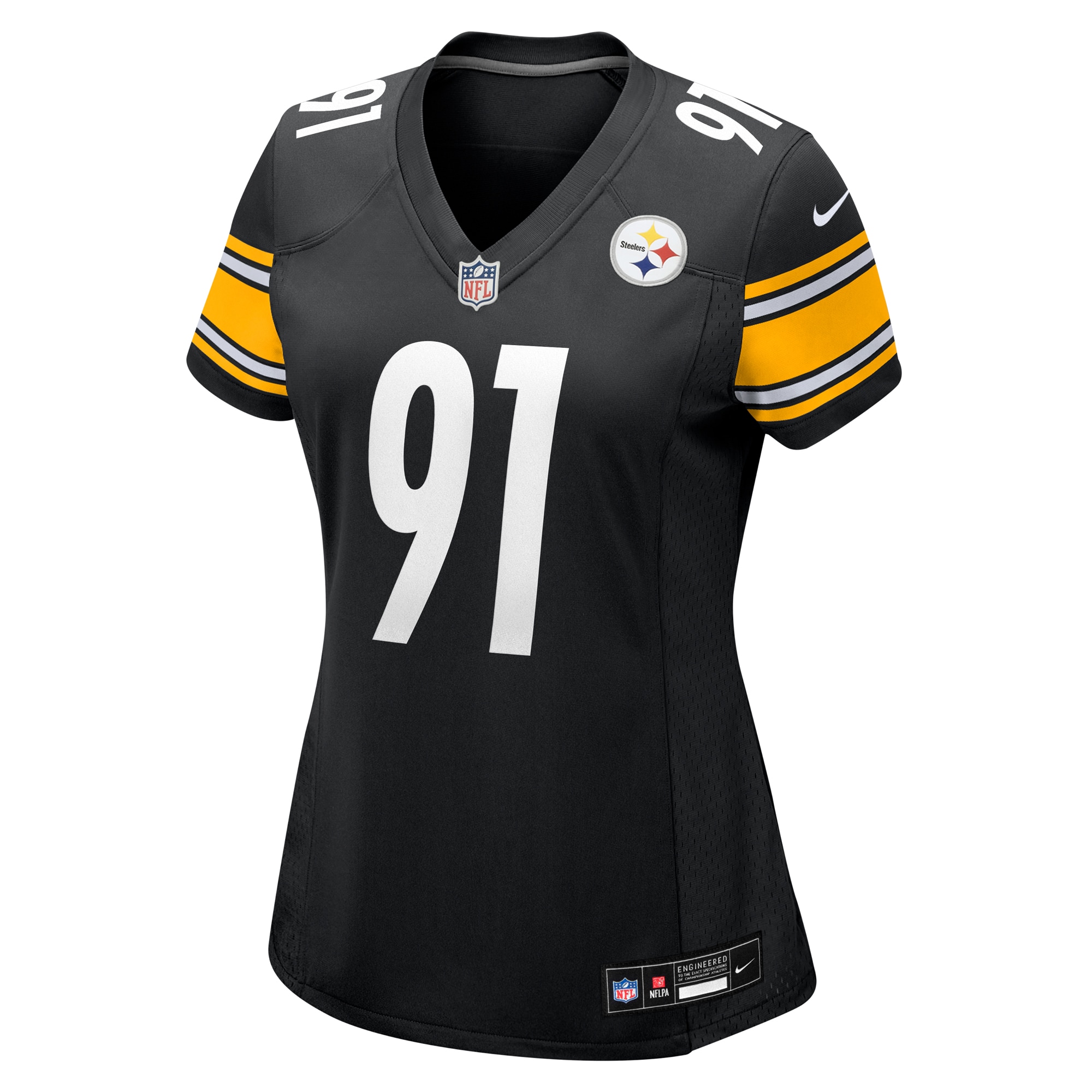 Women's Pittsburgh Steelers Preston Smith Black Game Jersey JS8084 nicesnker - Image 2