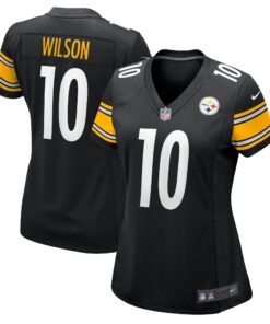 Women's Pittsburgh Steelers Roman Wilson Black Game Jersey JS5927 nicesnker