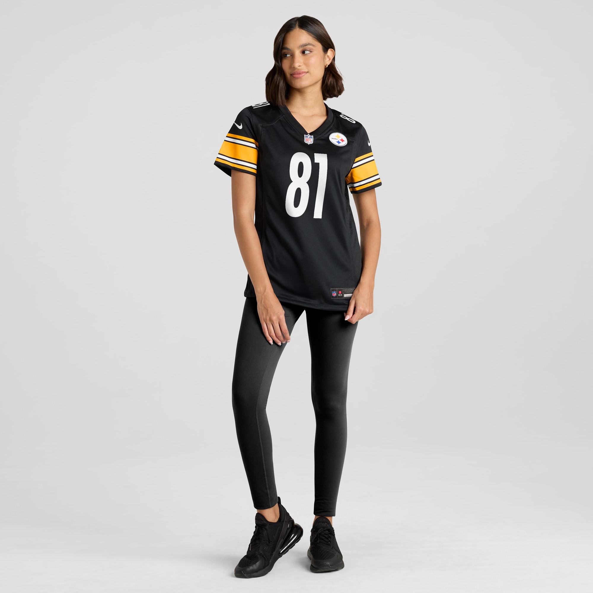 Women's Pittsburgh Steelers Scotty Washington Black Game Jersey JS4948 nicesnker - Image 4
