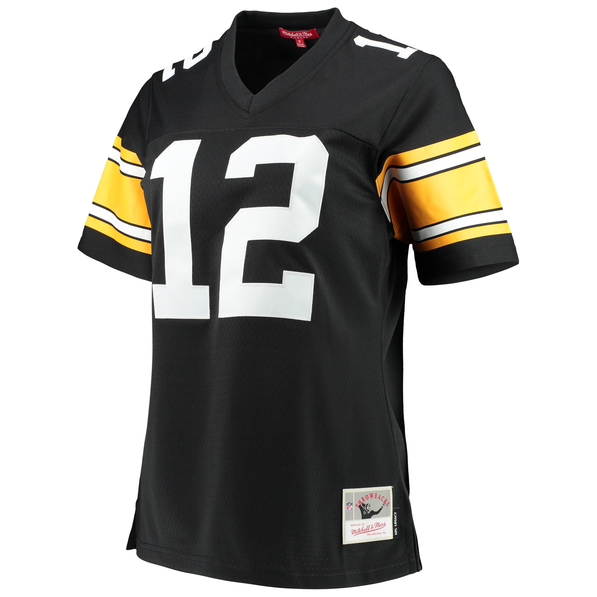 Women's Pittsburgh Steelers Terry Bradshaw Mitchell & Ness Black Legacy Player Jersey JS8705 nicesnker - Image 2