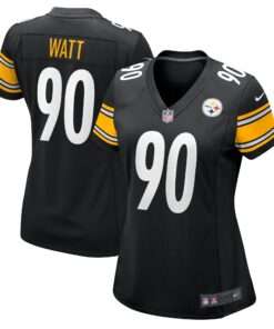 Women's Pittsburgh Steelers T.J. Watt Black Game Jersey JS7628 nicesnker