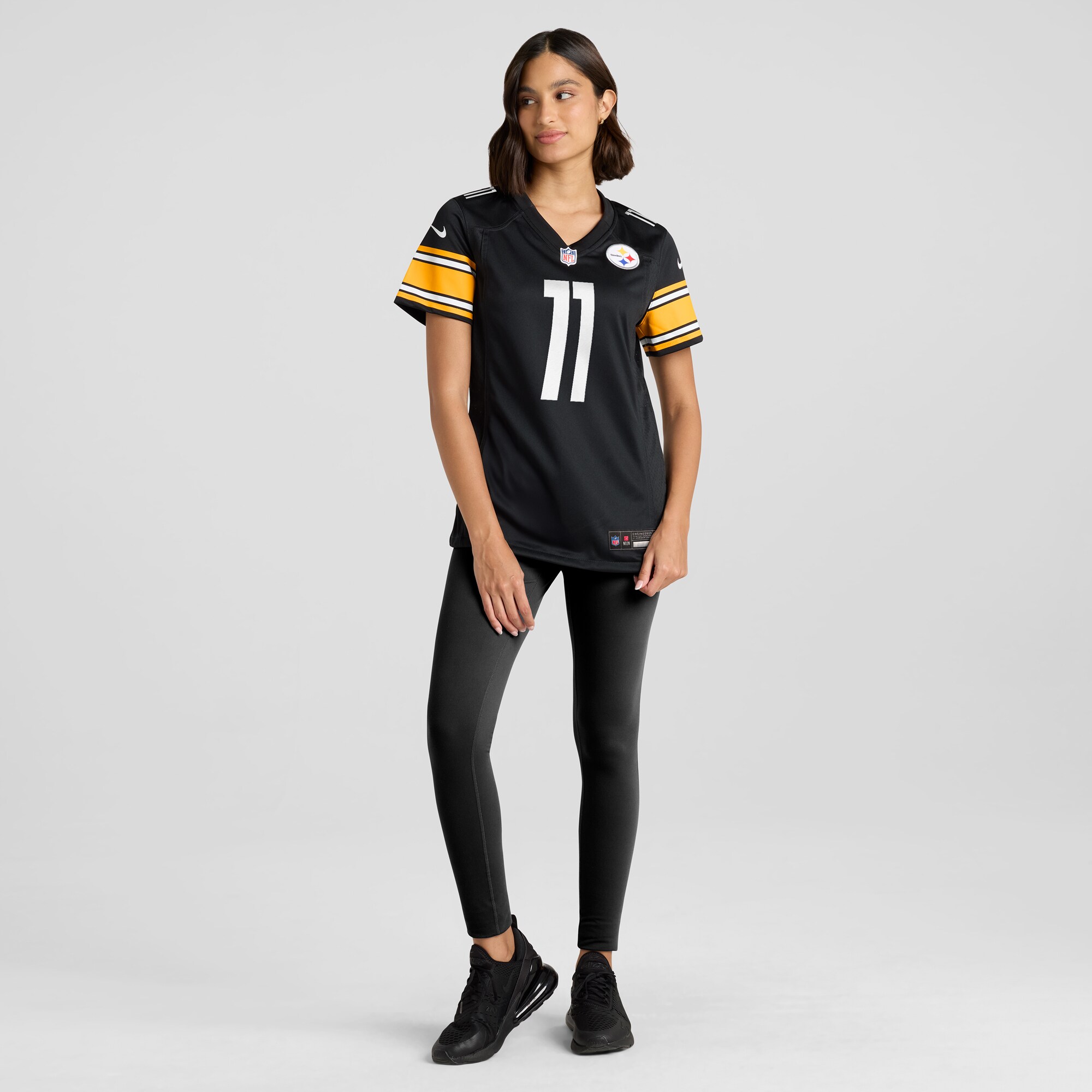 Women's Pittsburgh Steelers Van Jefferson Black Game Jersey JS9212 nicesnker - Image 4