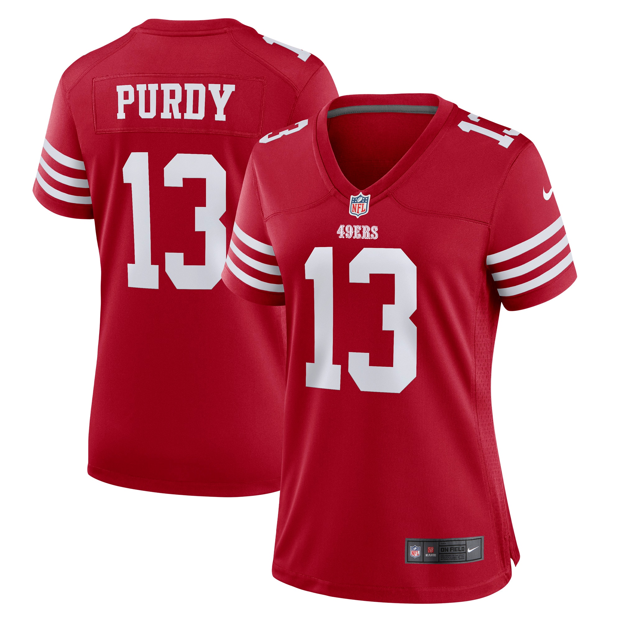 Women's San Francisco 49ers Brock Purdy Scarlet Player Jersey JS7749 nicesnker