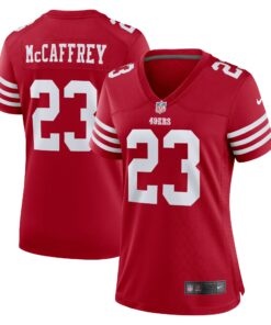Women's San Francisco 49ers Christian McCaffrey Scarlet Player Jersey JS5729 nicesnker