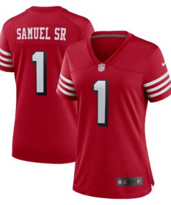Women's San Francisco 49ers Deebo Samuel Sr Scarlet Alternate Game Jersey JS4535 nicesnker