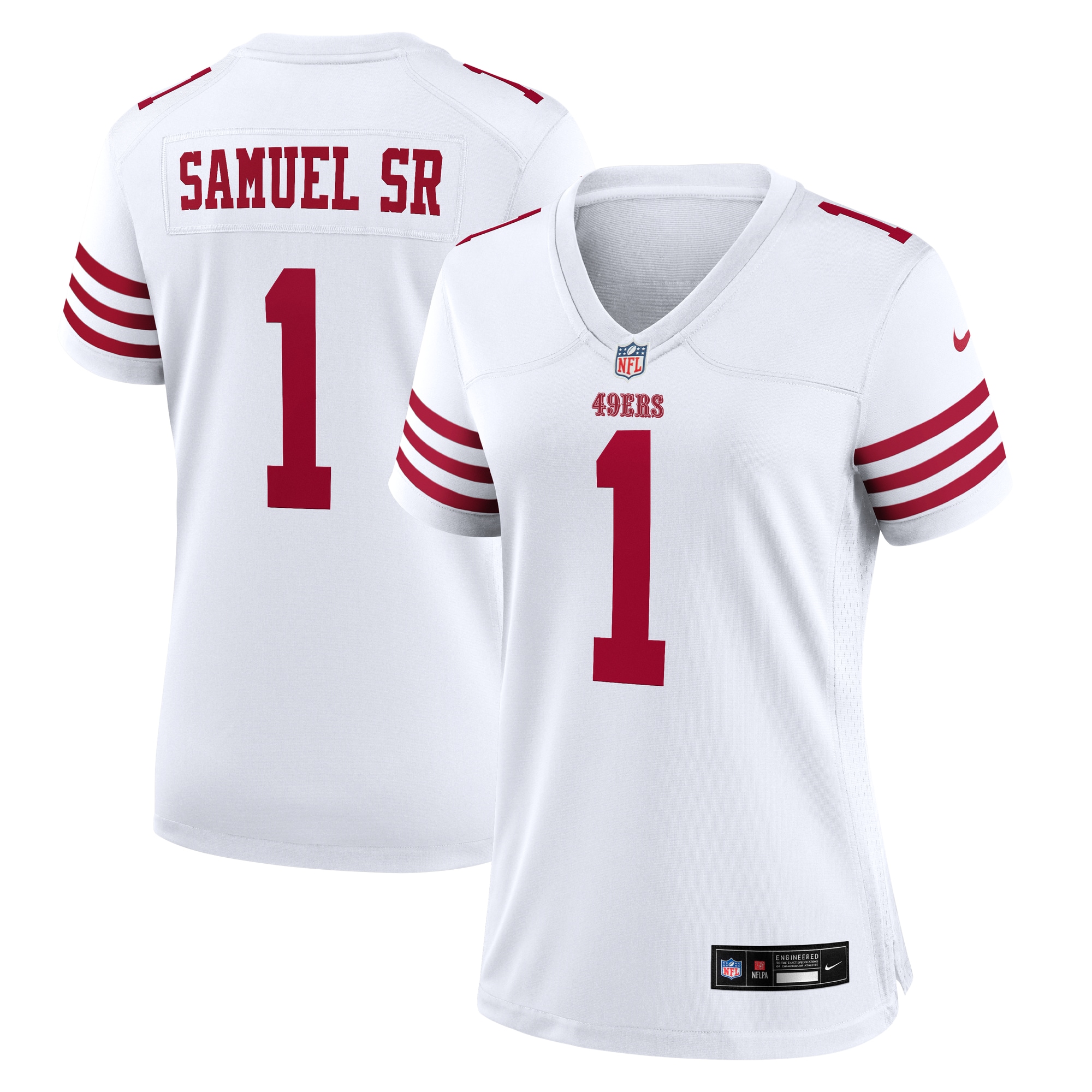Women's San Francisco 49ers Deebo Samuel Sr White Game Jersey JS9697 nicesnker