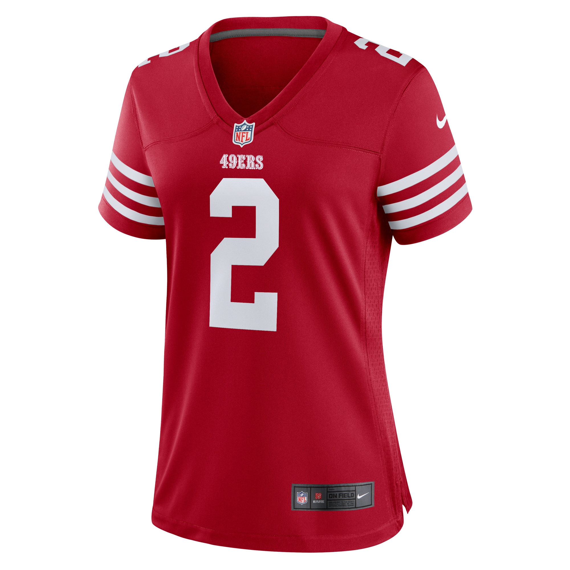 Women's San Francisco 49ers Deommodore Lenoir Scarlet Game Jersey JS1265 nicesnker - Image 2