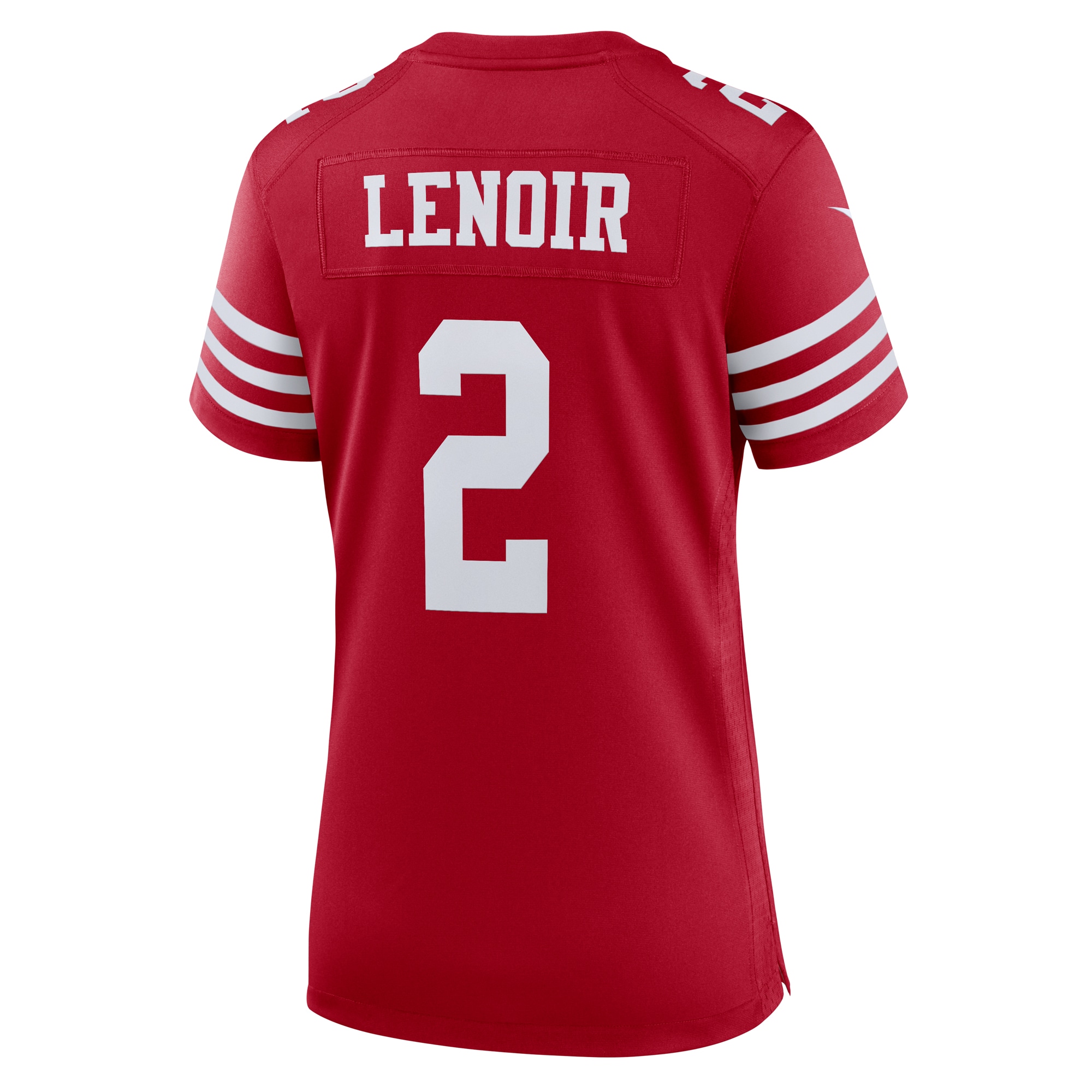 Women's San Francisco 49ers Deommodore Lenoir Scarlet Game Jersey JS1265 nicesnker - Image 3