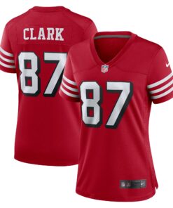 Women's San Francisco 49ers Dwight Clark Scarlet Alternate Game Jersey JS4386 nicesnker