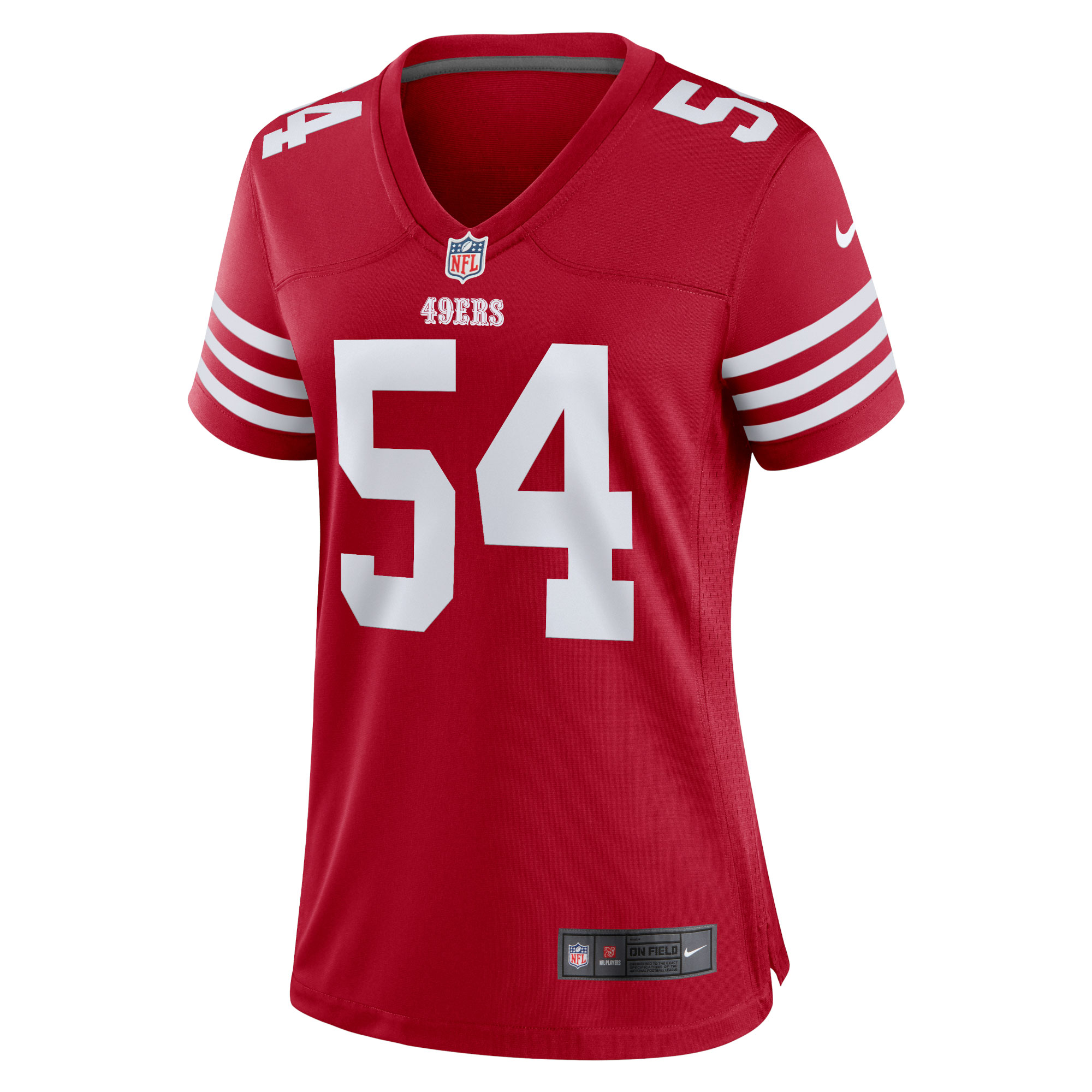 Women's San Francisco 49ers Fred Warner Scarlet Game Player Jersey JS5664 nicesnker - Image 2