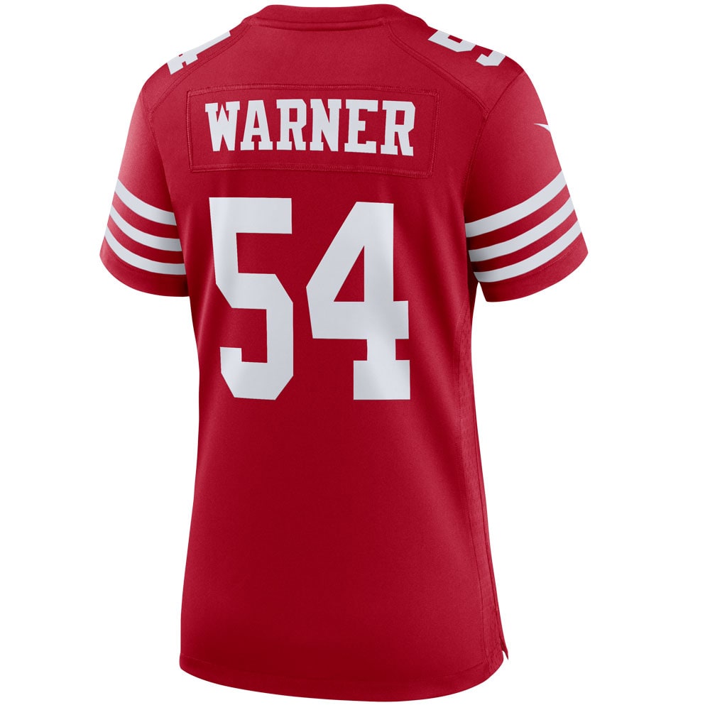 Women's San Francisco 49ers Fred Warner Scarlet Player Jersey JS7723 nicesnker - Image 3