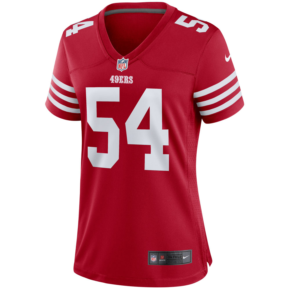 Women's San Francisco 49ers Fred Warner Scarlet Player Jersey JS7723 nicesnker - Image 2
