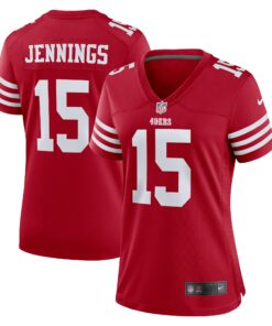 Women's San Francisco 49ers Jauan Jennings Scarlet Game Jersey JS4964 nicesnker