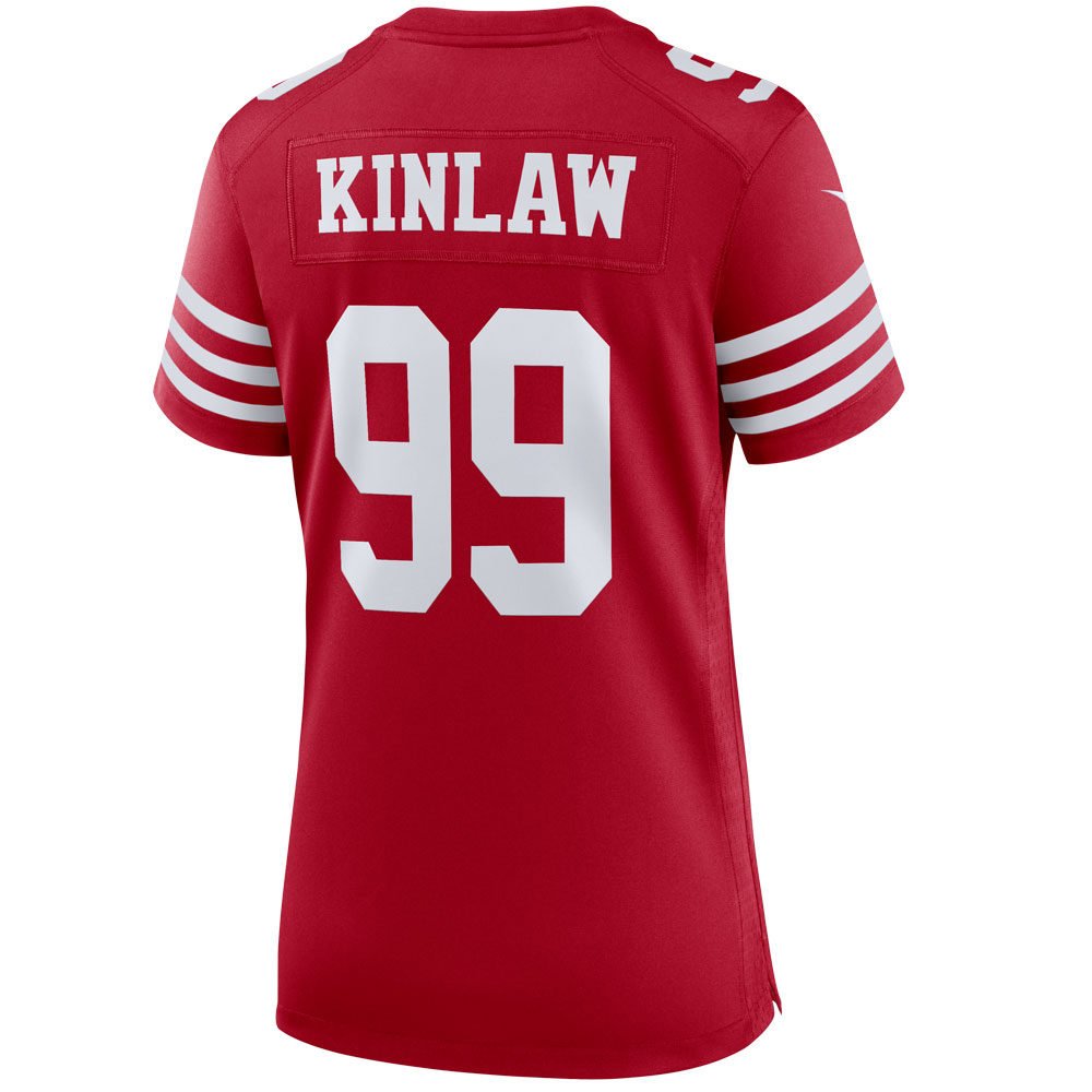 Women's San Francisco 49ers Javon Kinlaw Scarlet Player Jersey JS8633 nicesnker - Image 3